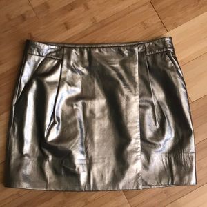 DVF metallic leather mini